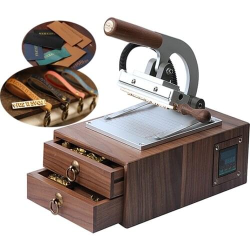 LY Manual Digital Logo Leather Hot Foil Stamping Machine Heat Press Machine And Copper Mould Alphabet Letter Set With Number