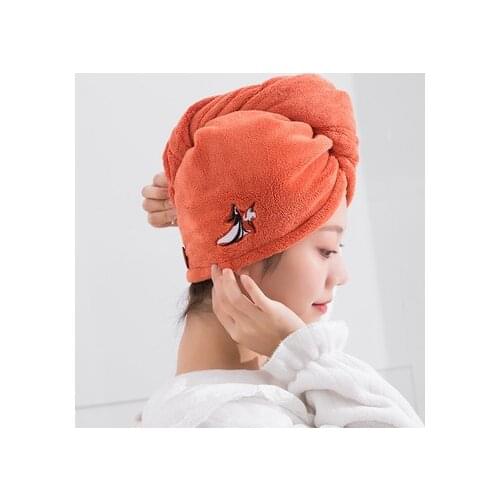Girls Hair shower cap Breathability Microfiber Hair Turban Quickly Towel drying towel hats for women sauna Bathroom Accessories