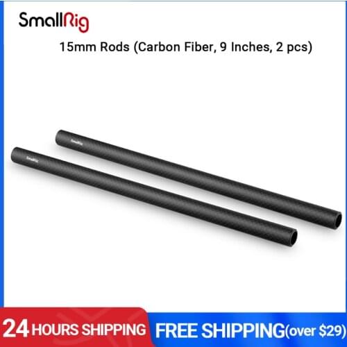 SmallRig Carbon Fiber 15mm Rods 9 Inch 2 pcs For 15mm Rod Clamp-1690