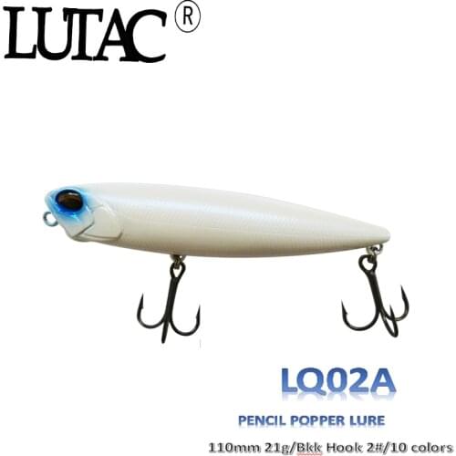 LUTAC Wobblers Floating Pencil Hard Bait Bass Lure Topwater Snakehead 110mm 21g Fishing Tackle
