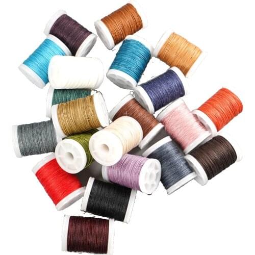 Waxed Polyester Cord Wax-Coated Strings Waterproof Round Wax Coated Thread for Braided Bracelets DIY 0.4mm-0.5mm-0.6mm 22Colors