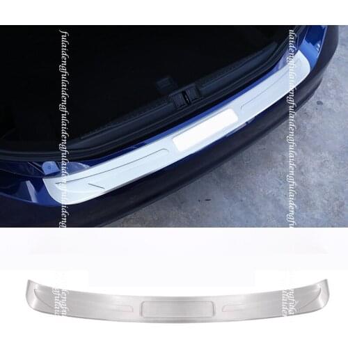 For Alfa Romeo Giulia 2017-2020 Silver titanium Rear Bumper Protector Guard Rearguard Trim Cover Car Accessories