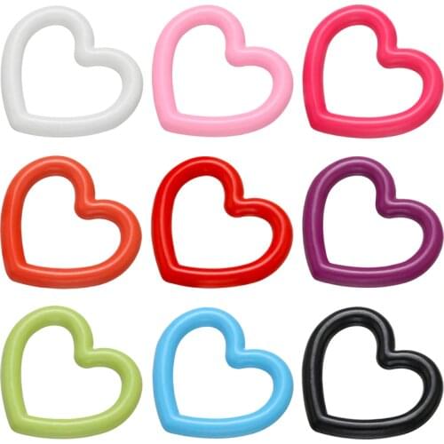 ZHUKOU 1Piece Big/small heart pendant jewelry making multicolor heart charms for DIY earrings Necklace jewelry accessories VD713