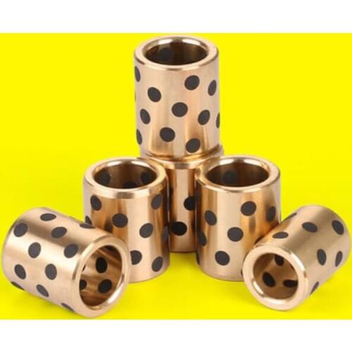 1pcs 6mm-15mm ID JDB solid graphite copper sleeve self-lubricating bushing sliding bearing damping wear resistant