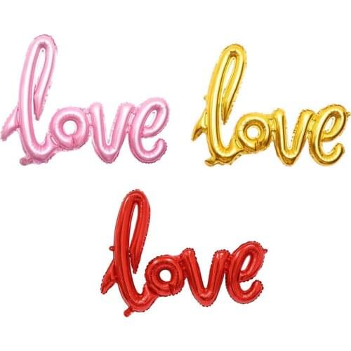 1pcs Letter LOVE Siamesed Foil Balloons Wedding Decoration Romantic Valentines Day Love Big Letters Ballons Party Supplies