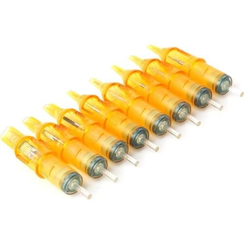 10pcs Tattoo Cartridge Needles Makeup Needles For Tattoo Machine Kit Eyebrow Needle Tattoo Gun Supplies 1R/3R/5R/7R/9R/11R/14R