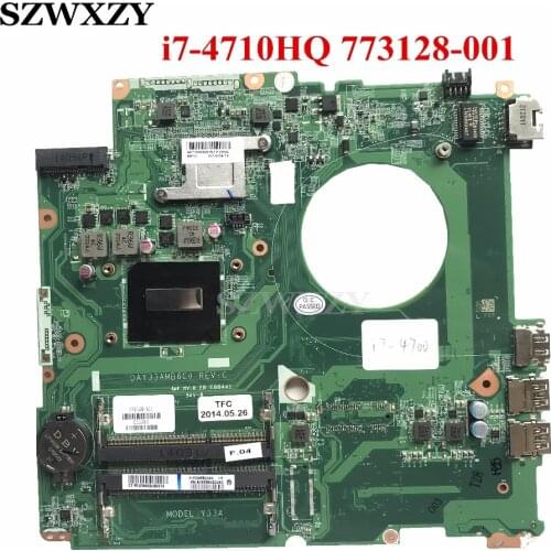 17.3" inch For HP Envy 17-K 17T-K M7-K010DX Laptop Motherboard With i7-4710HQ 773128-001 773128-501 DAY33AMB6C0 Full Tested