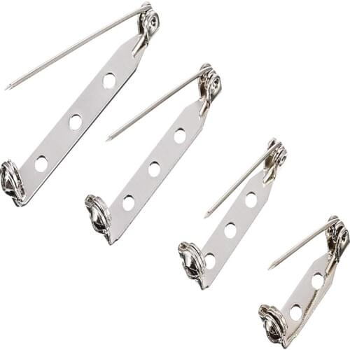 MIUSIE 200pcs Brooch Pin Brooch Back Buckle Pin Brooch Safety Pin Name Badge Sewing DIY Jewelry Findings Jewelry Accessories