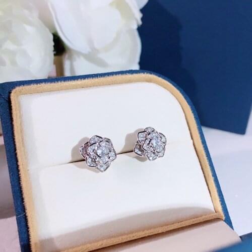 2021Hot Brand Pure S925 Sterling Silver Jewelry Top Quality Popular brand Pin Zircon Earrings meteor Summer taste stud Earrings