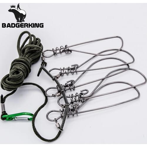5 Meters Kukan Fish Lock fly Fishing Accessories Stainless Steel fish holder Sea River Outdoor Sport Camping Fishing Tackle