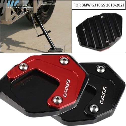 Motorcycle CNC Aluminum Side Stand Enlarge Plate Kickstand Extension Accessories For BMW G310GS G310 GS G 310 GS 2018-2021 2019