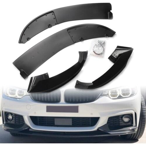 Car Front Bumper Lip Spoiler Splitter Trim For BMW F32 F33 F36 4Series M Sport 2014 2015 2016 2017 2018 2019 2020 Matt Black ABS