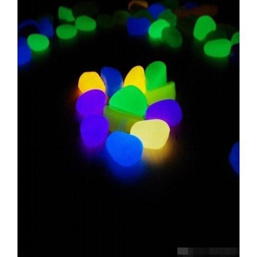Free Shipping Glow in the Dark Stones Green Decor Garden Outdoor Pebble Luminous Rocks Aquarium Fish Tank Decor