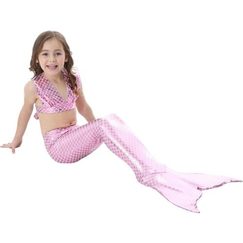 Mermaid Costume Girls Bikini Swimsuit Mermaid Tails Mermaid Dress Children Cosplay Party for Kids