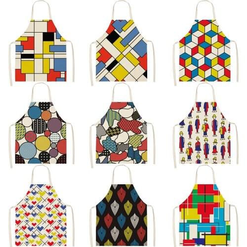 Colorful geometric pattern Apron for children House cleaning customizable apron goods for home kitchen aprons for women alpaca