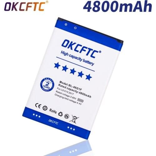 BL-46G1F Battery for LG K10 2017 Version K20 Plus TP260 K425 K428 K430H M250 Cell Phone Replacement Battery 4800mAh