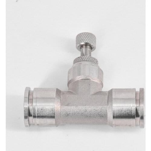 4/6/8/10/12mm Press Fit Push In Quick Connector Air Flow Control Needle Valve Pneumatic 304 Stainless Steel Air Fitting Homebrew