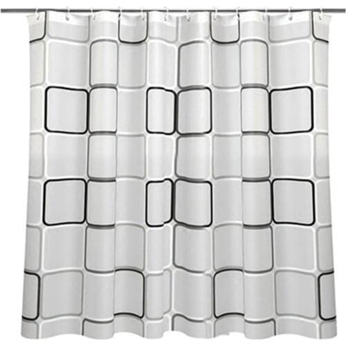 Quality Waterproof Shower Curtain With 12 Hooks For Bathroom Toilet