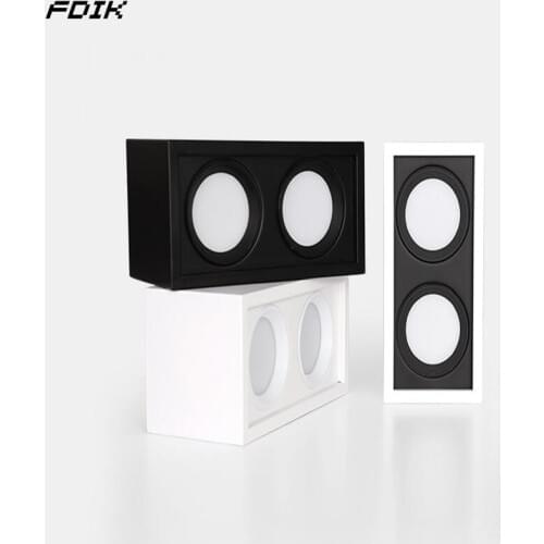 Square Surface mounted Dimmable LED Downlights 10W20W COB LED Ceiling Spot Lights AC110-240V Warm Cold White Indoor Lighting