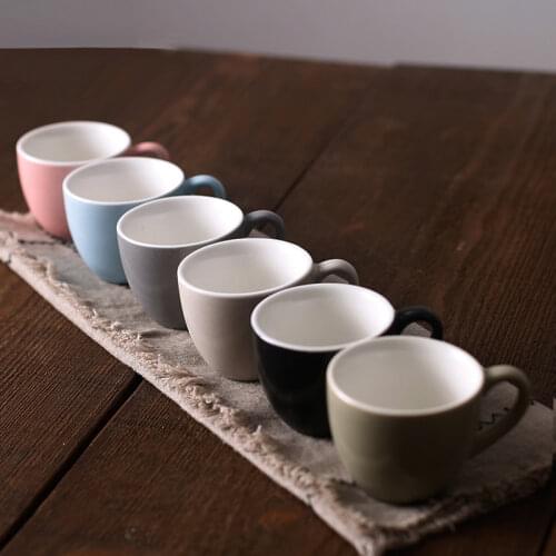 6PCS Porcelain Tea Cups Set Good Quality 100ml Coffee Latte Espresso Mug Microwave and Dishwasher Safe Kitchen Offrice Drinkware