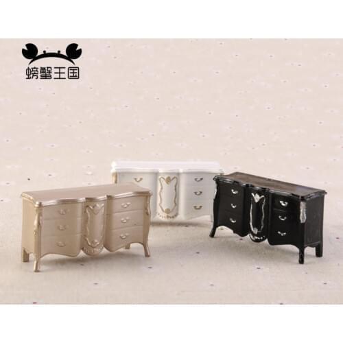 New 5pcs 1:25 scale Dollhouse European Style Cabinet Locker Model Mini Indoor Furniture Miniature Doll Bedroom Accessories