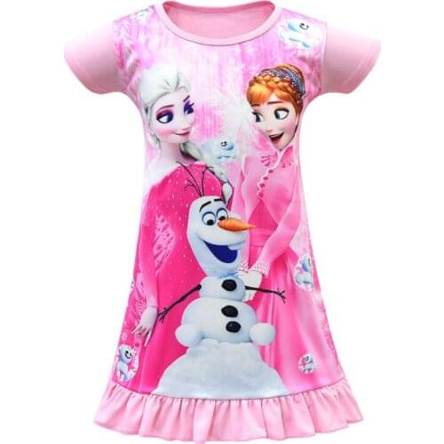 New Frozen 2 anna elsa Princess girls Dress 3D printed Christmas Costume Summer Girl Vestidos