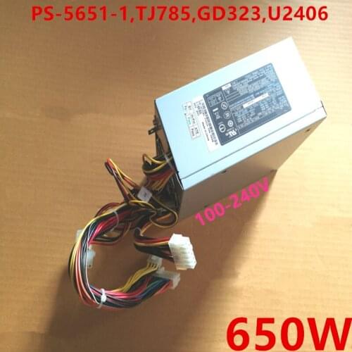 New PSU For Dell PowerEdge 1800 650W Power Supply PS-5651-1 TJ785 GD323 U2406