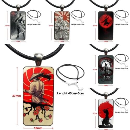 Glass Cabochon Pendant Necklace Rectangle Fashion Necklace For Girls Wholesale J Cole Typically