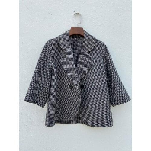 Casual Womens Fall Winter Clothing Womens Short Jacket 2021 New Womens Small Suit Double-sided Woolen Jacket