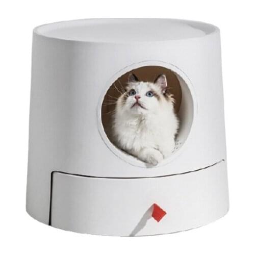 Luxury Top Entry Closed Cubic Large Hooded Enclosed Hidden Enclosure Big Pet Cleaning Cat Litter Box