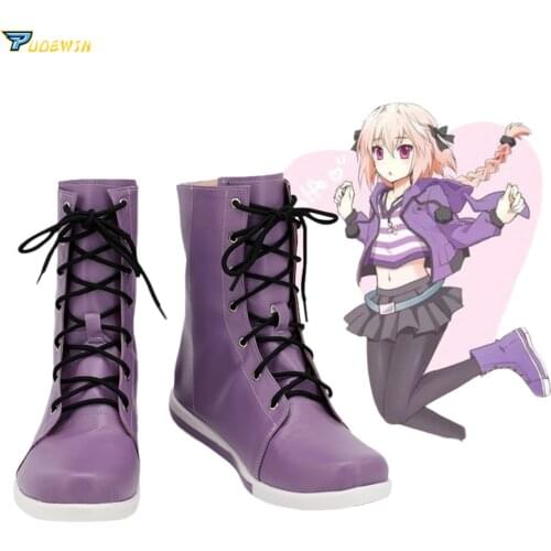 FGO Fate Apocrypha Rider Astolfo Cosplay Shoes Custom Made Boots