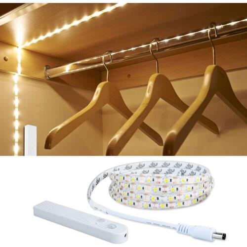 PIR Motion Sensor LED Under Cabinet light For Kitchen Closet SMD 2835 AAA Battery Powered LED Strip Night Lamp Bedside Lamp