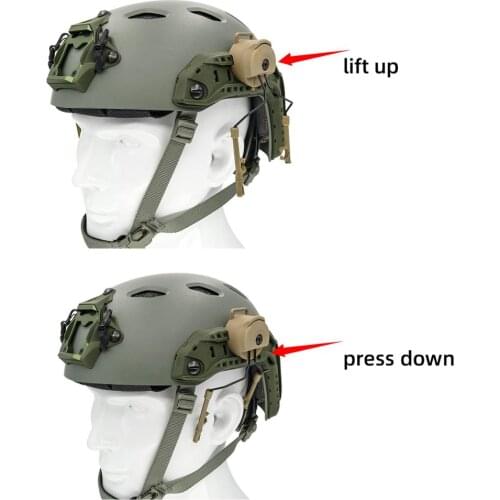 Tactical headset helmet mount ARC track adapter COMTAC mount for Peltor Comtac series noise reduction headset DE