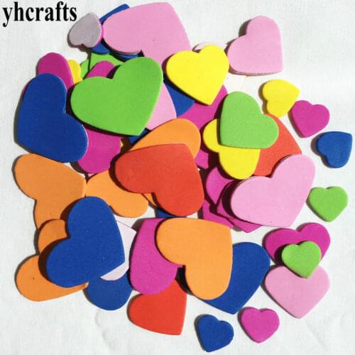 1bag/LOT.Mix hearts foam stickers Kids toy Scrapbooking kit.Early educational DIY.kindergarten arts and craft.OEM Wholesale