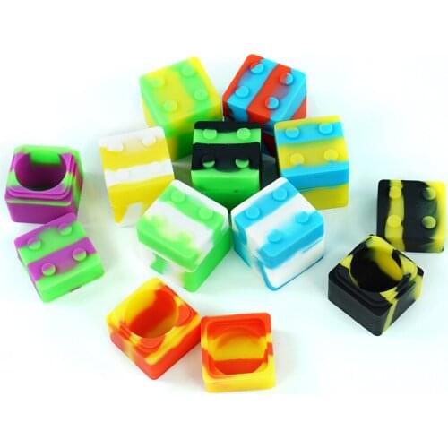 10pcs 11ml x 11ml square silicone wax container storage container