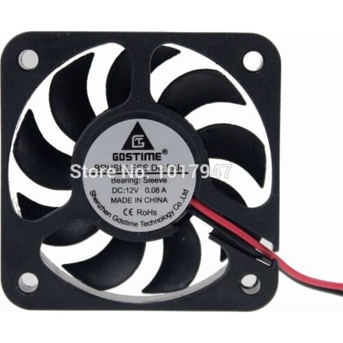 10 Pieces lot Gdstime 5010 50mm 50x10mm 12V 2Pin 2510 Connector 9 Blades DC Cooling Fan