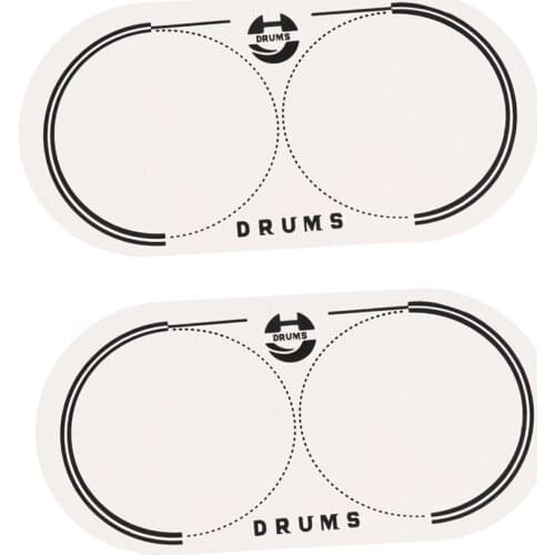 2 Pcs Double Bass Drum Patch EQ Double Pedal Patch Drumheads Kick Pad for Drumheads Kick Pad Percussion Accessory White