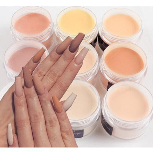 15g Skin Color Acrylic Powder Extend Extend Nail Gel Dust Nail Art Design Carved Powder Pigment Accessories Acrylic Powder