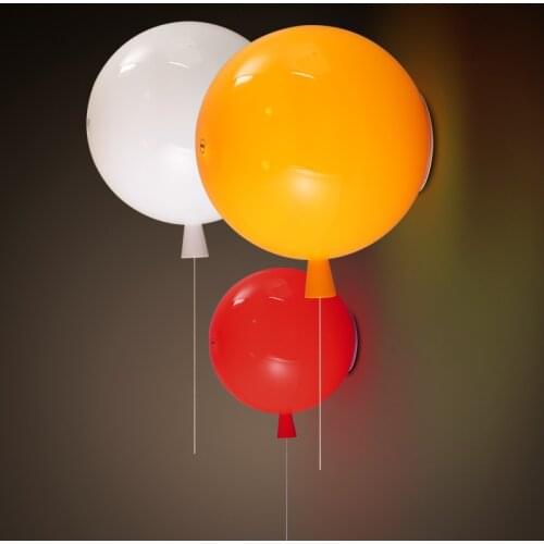 6 Colors Balloon Acrylic wall Light fixture home deco Bedroom Children Room E27 Energy-saving Lamps wall Lamp