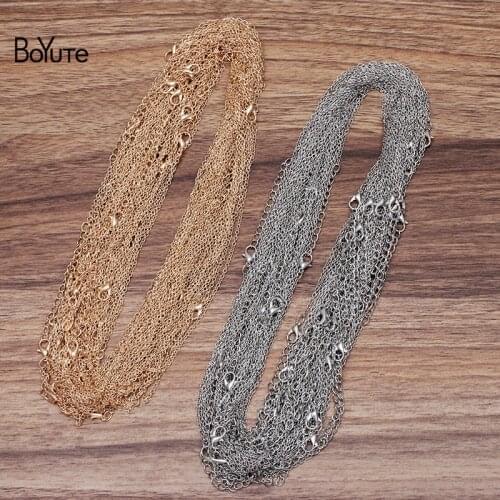 BoYuTe (20 Pieces/Lot) 2MM Loop 51CM Total Length Chain for Jewelry Necklace Making Diy Hand Made Chain Accessories