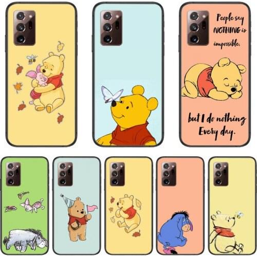 Phone Case Disney Winnie the Pooh Phone Case cover hull For SamSung note20 10 9 8 4 pro plus black prime soft bumper Transpare