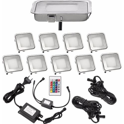 QACA Garden Lamp DC12V Recessed Led Ground Floor Lights Waterproof Shopping Malls,Square,Hotels Decorative Lighting B102-10