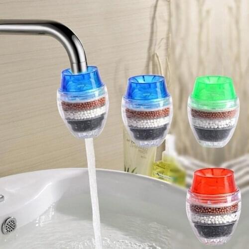 Home Kitchen Clean Faucet Tap Activated Carbon Water Purifier 5 Layer Faucet Filter Clean Water Home Improvement Water Filter