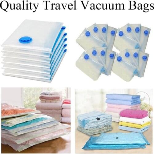 Home Convenient Vacuum Bag Storage Organizer Transparent Clothes Organizer Seal Compressed Travel Saving Space Bags Package