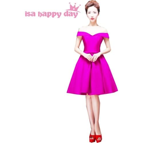 Purple fashion dress party evening elegant cheap bridal short teen formal ball dresses petite 2020 for special occasions H2648