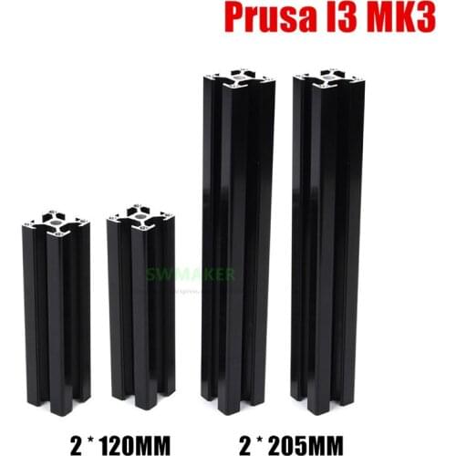Black Prusa I3 MK3 Aluminum Extrusion Profile kit 3030 30*30 Aluminum Profile for Prusa I3 MK3 3D Printer