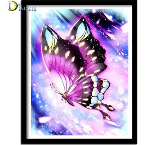 Square Round Drill,Diamond Embroidery Mosaic Fantasy Butterfly 5D Diy Diamond Painting Animal Cross Stitch Handmade Decor Home