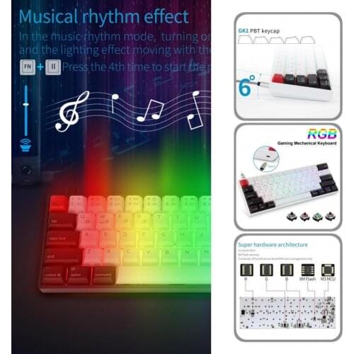 Easy to Clean Stylish Anti-ghosting Gaming Keyboard Comfortable Desk Keyboard Sensitive for Home