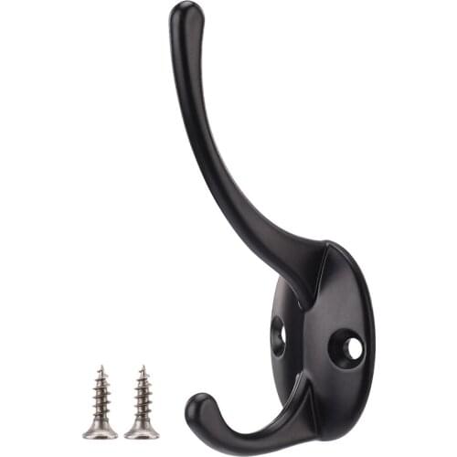 Wall Hook Robes Scarves Coats Not Rust Simple Stainless Steel Sturdy Towels Bags Bathroom Mug Cup Heavy Duty Dual Coat Hooks