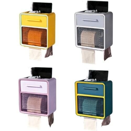 Wall-Mounted Adhesive Toothbrush Holder Double-Layer Toilet Rack Bathroom Organizer Storage Set Shower Caddy Hanging